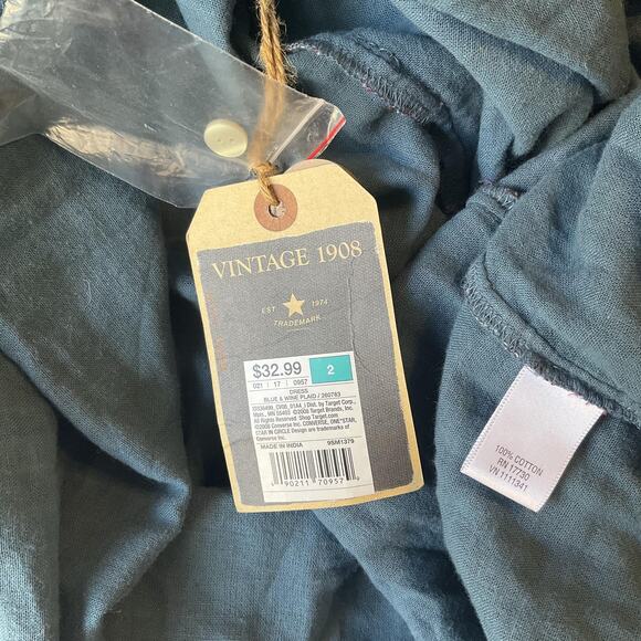 Converse One Star Women Dress 2 Plus Size Purple Plaid Shirt Dress Casual Button - Picture 9 of 11